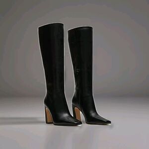 Lovee Cosee Knee High Boots Square Toe Chunky Heeled Women's Size 7.5